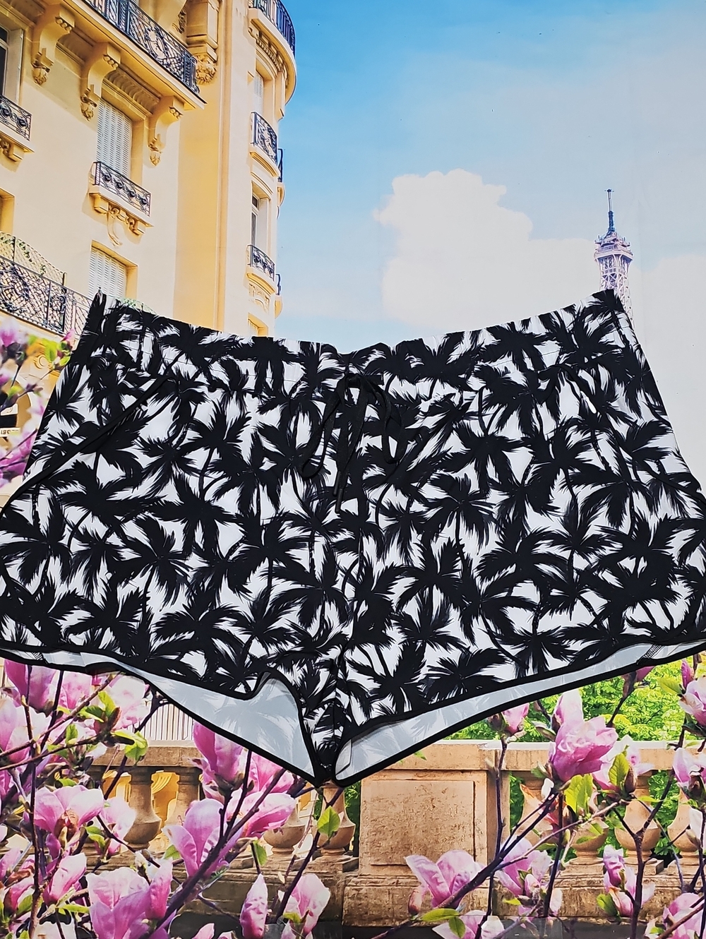 Love & Sports Tropical Palm Tree Athletic Shorts 3XL New